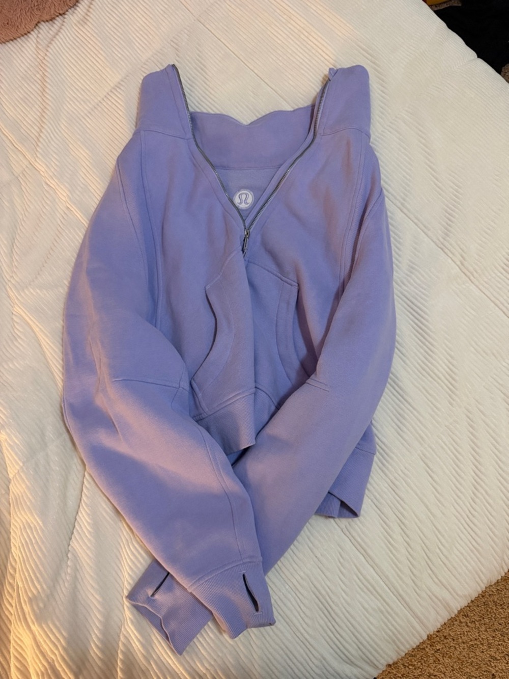 lululemon athletica Lavender V-Neck Half-Zip Sweater